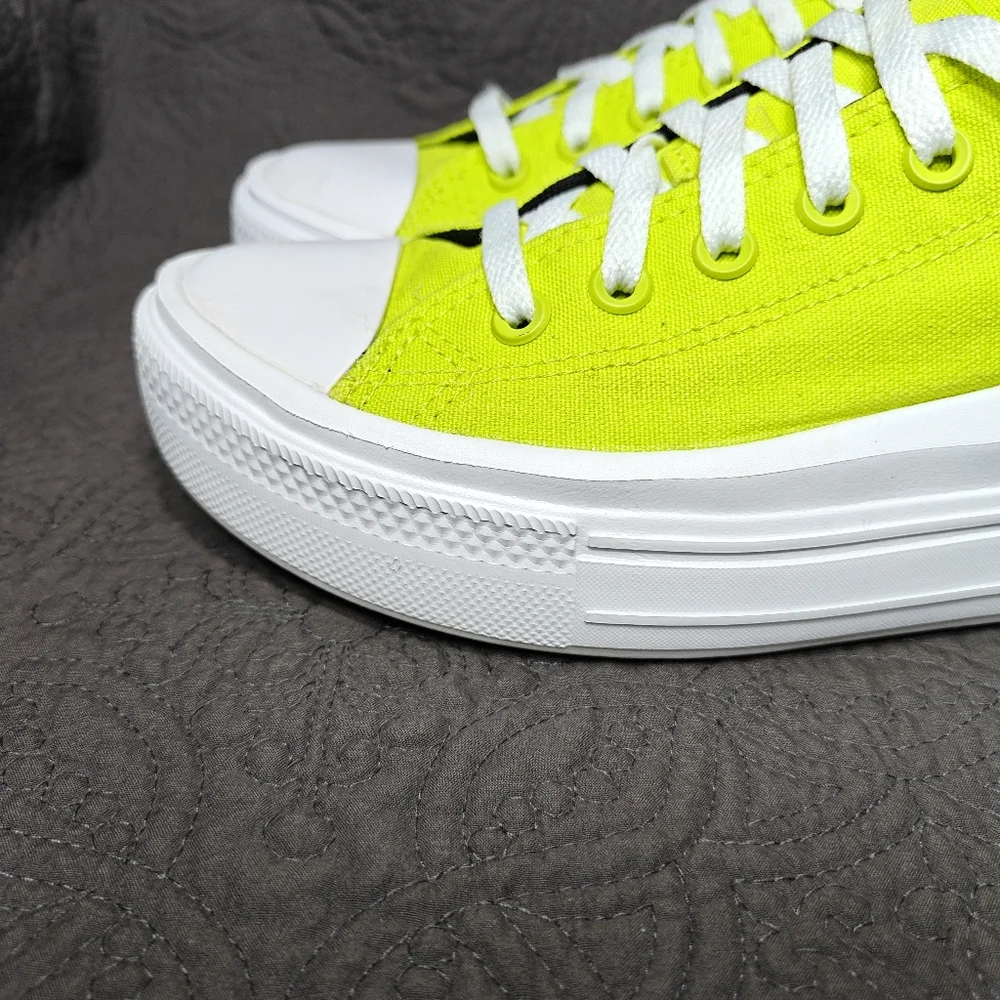 CONVERSE Women's Chuck Taylor All Star Move Lo Platform Sneaker Lime Shoe Sz 8 - Picture 3 of 10